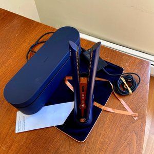 Dyson Corrale Special Gift edition straightener in dark blue and bright copper